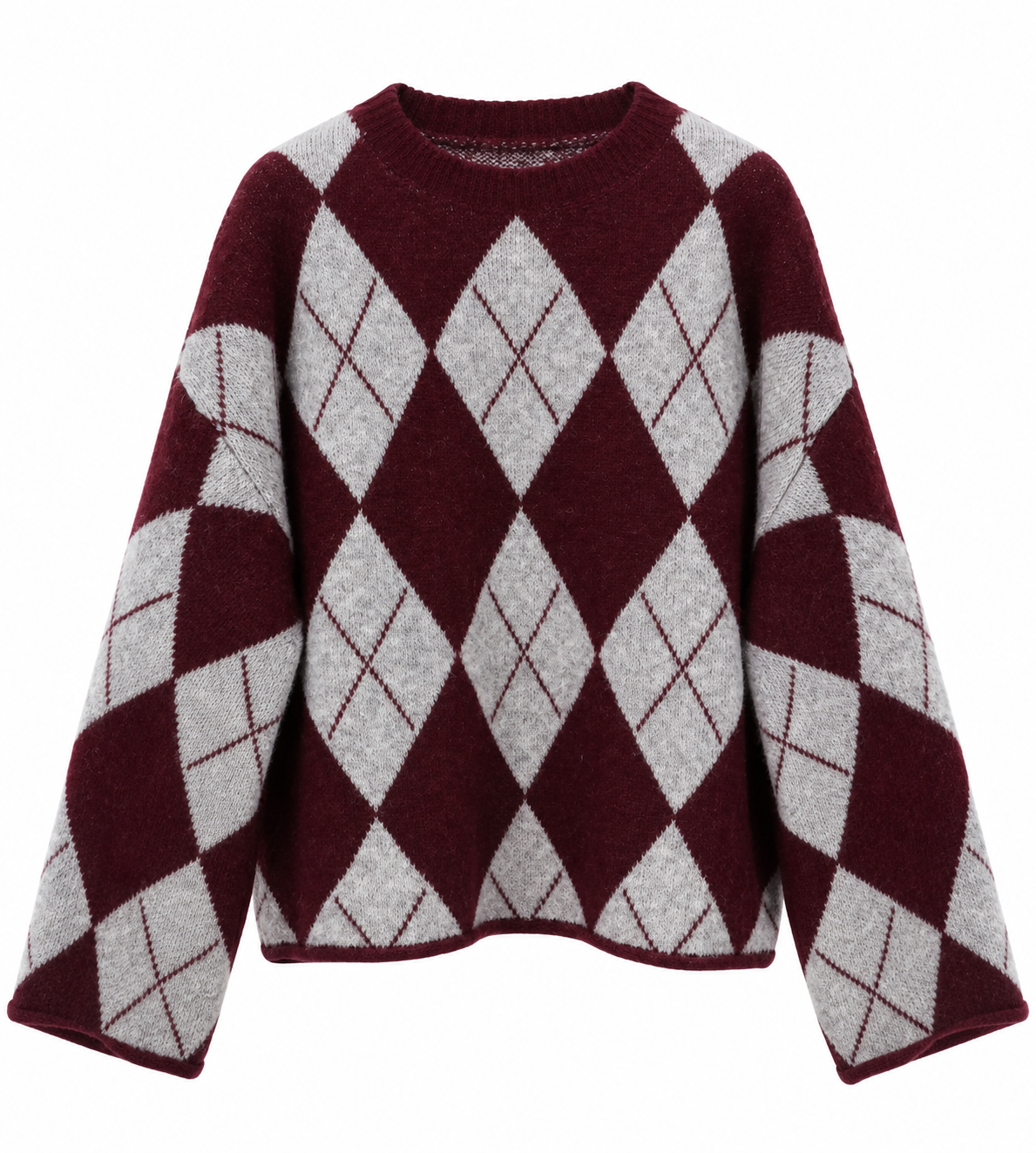 JERSEY ROMBO BURDEOS