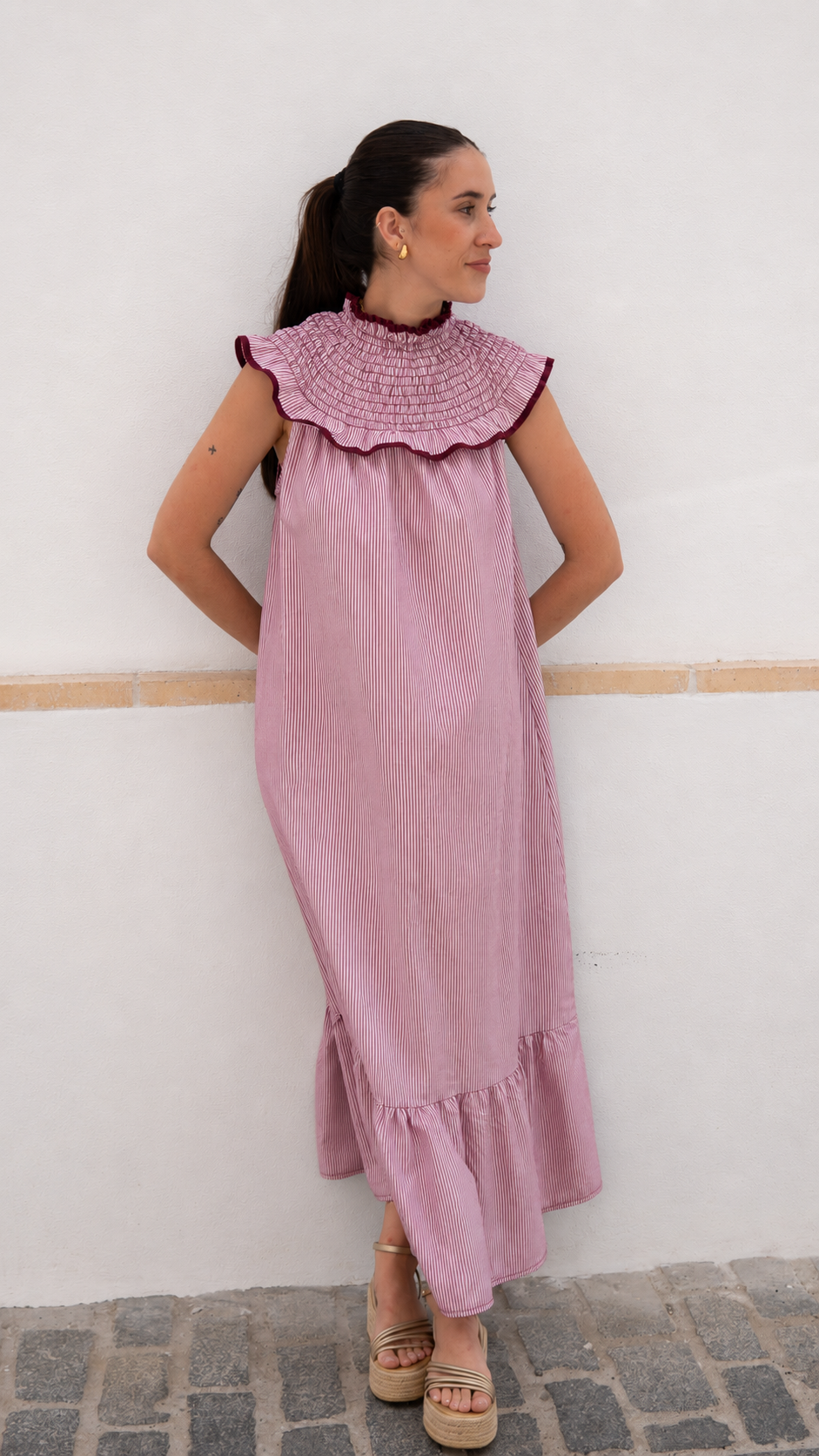 VESTIDO SARA BURDEOS