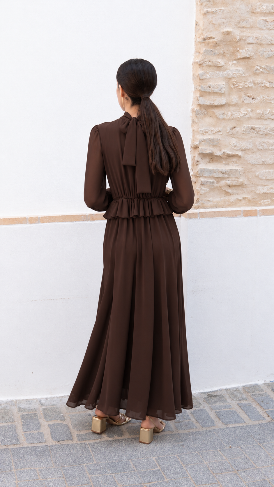 VESTIDO VALENTINA MARRÓN