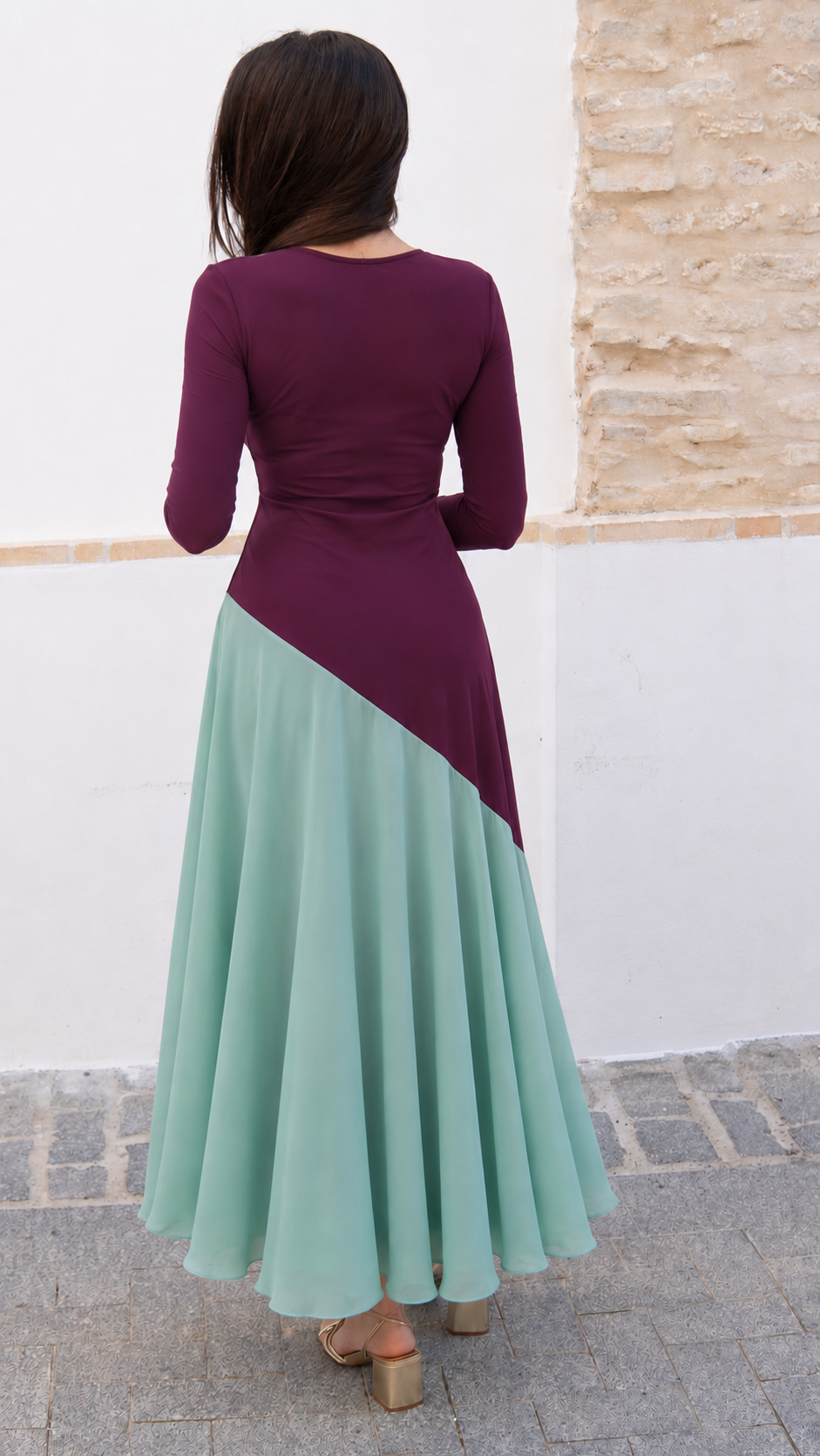 VESTIDO NAHIA BERENJENA