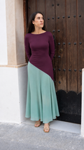 VESTIDO NAHIA BERENJENA