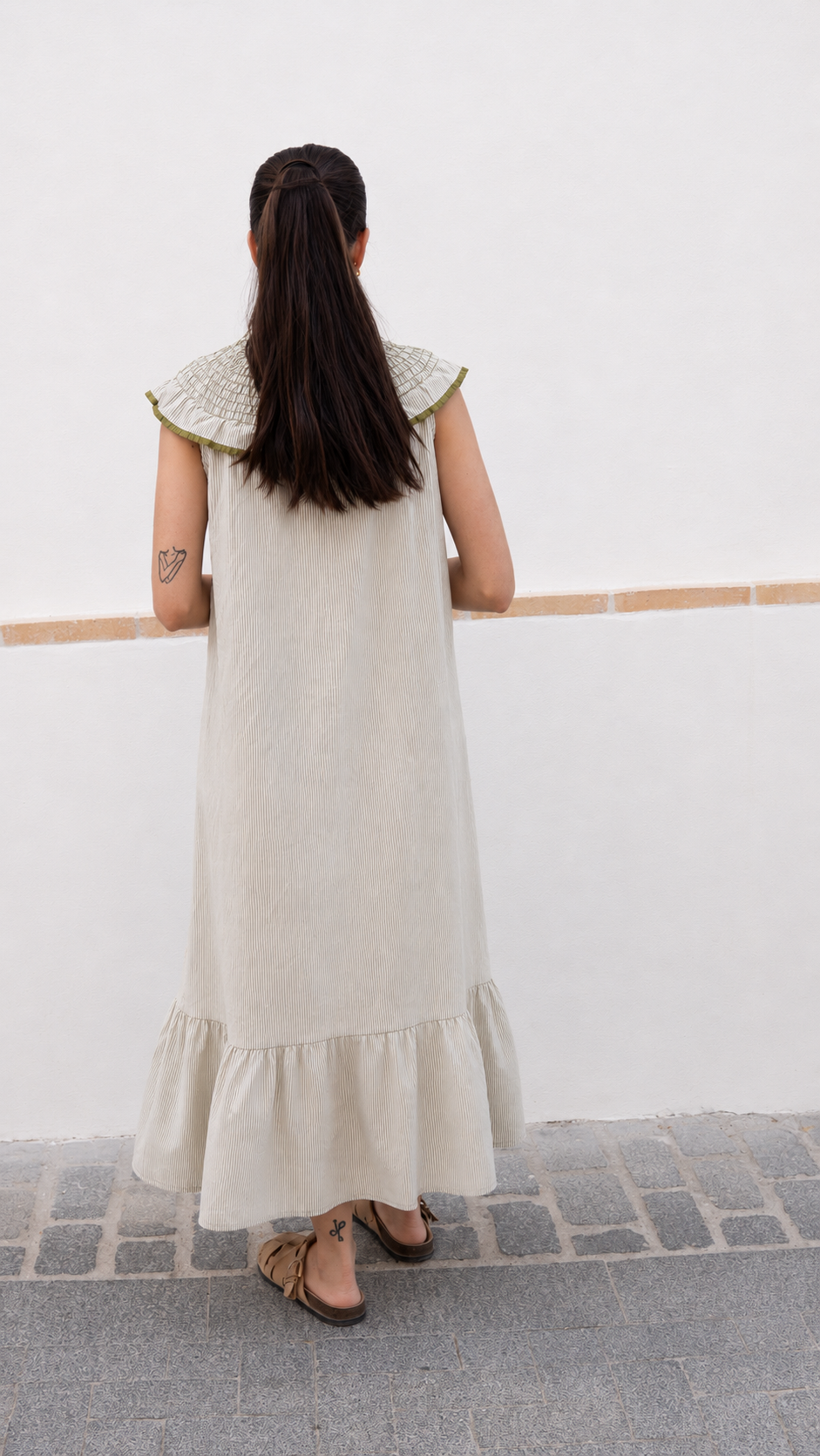VESTIDO SARA PISTACHO