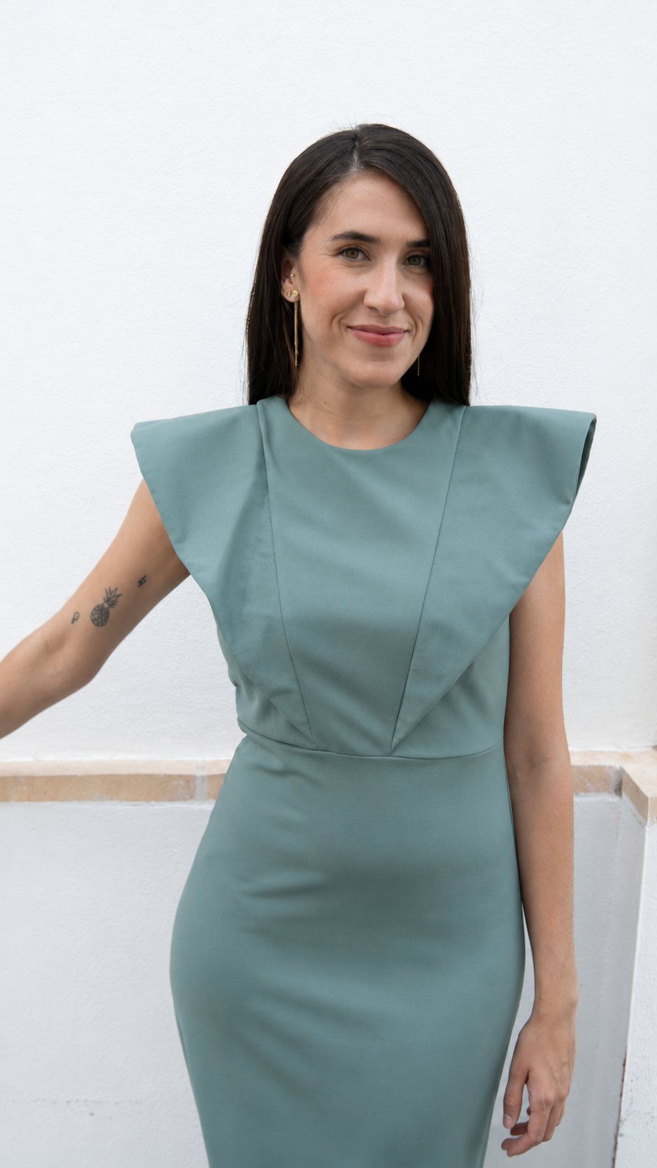 VESTIDO LÍA VERDE AGUA