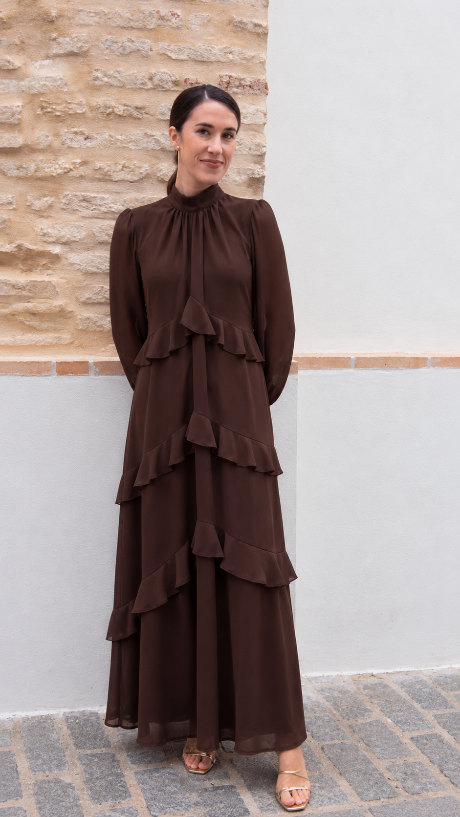 VESTIDO VALENTINA MARRÓN