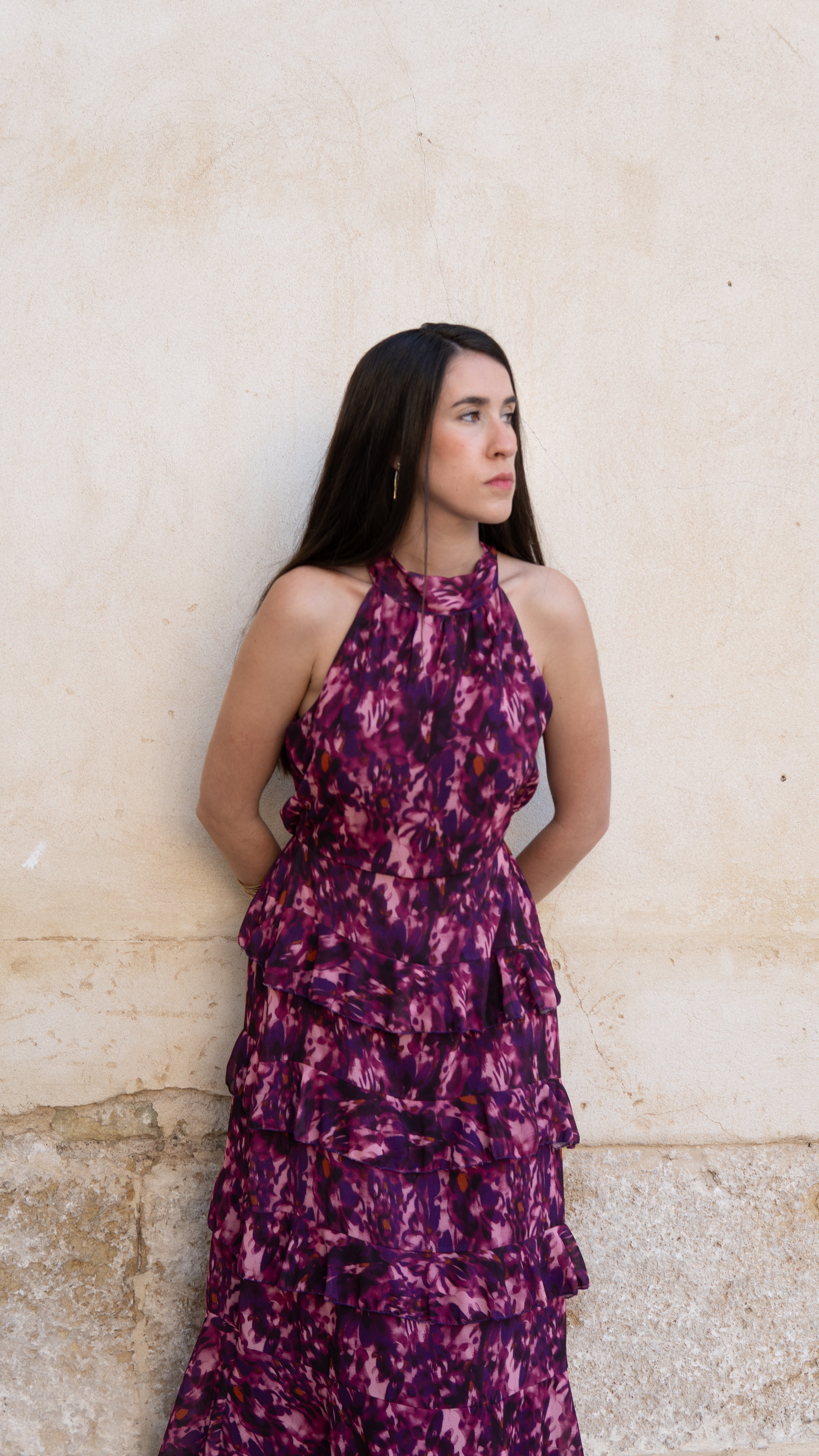 VESTIDO ACUARELA BUGANVILLA