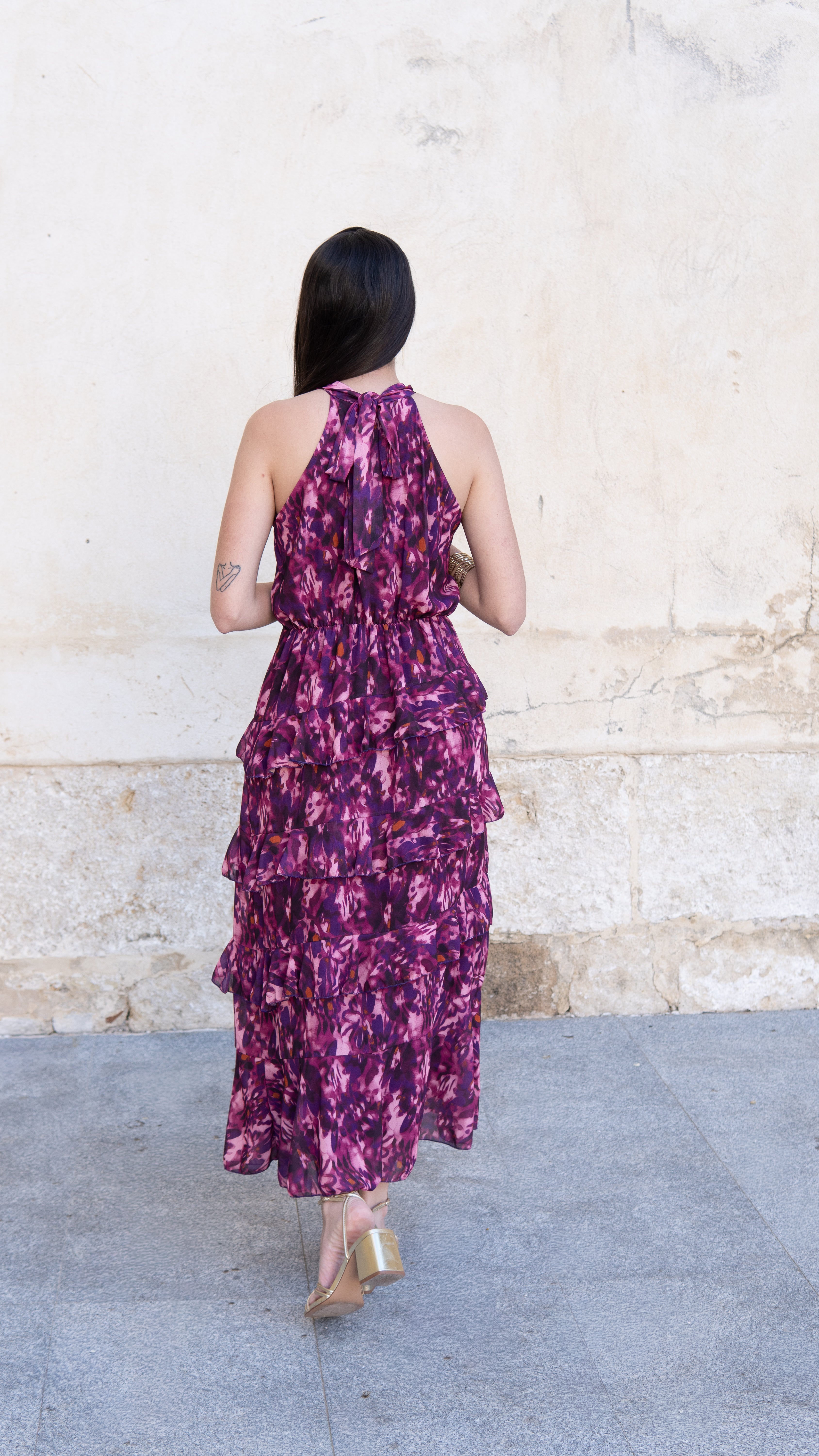 VESTIDO ACUARELA BUGANVILLA