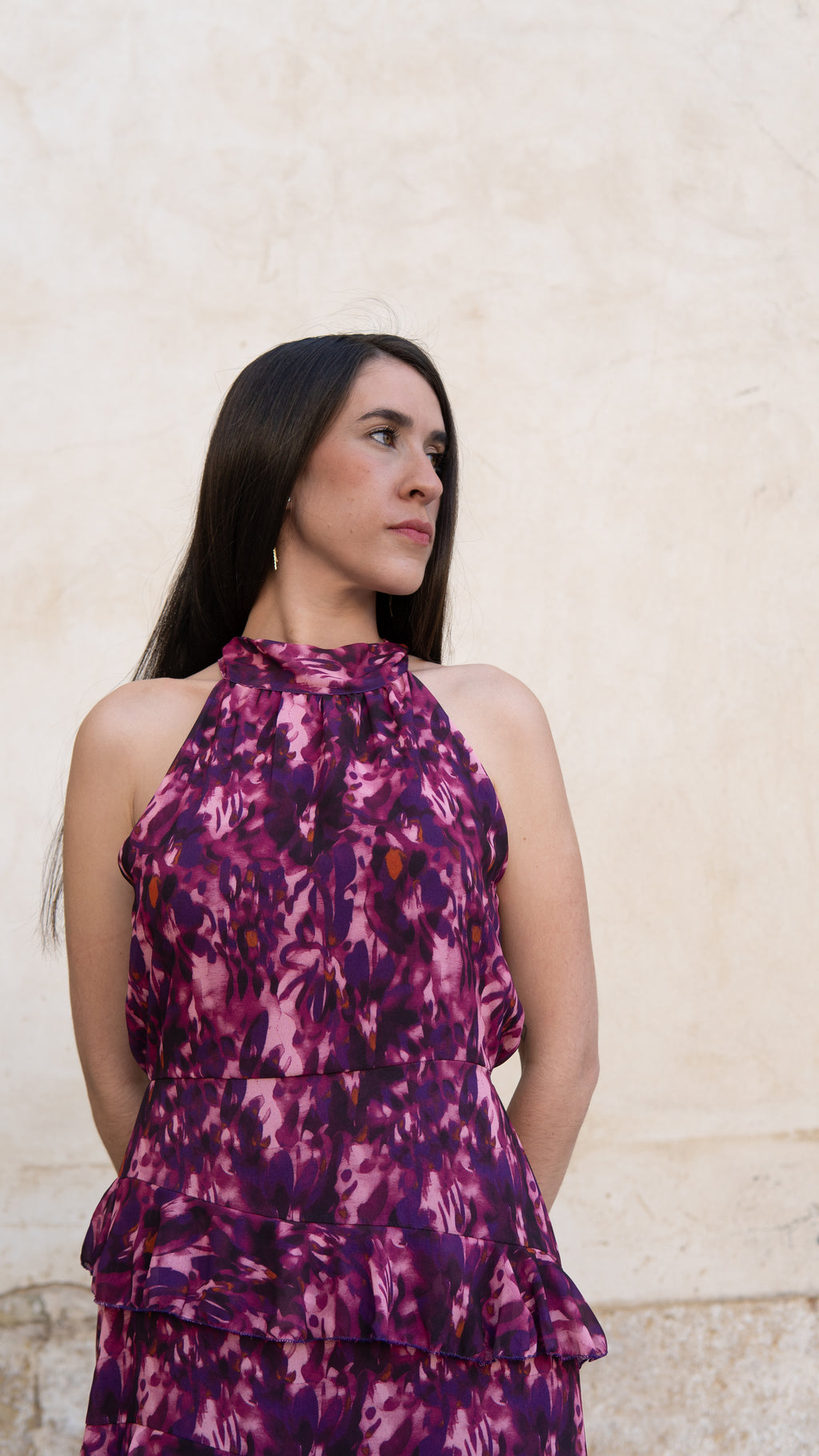VESTIDO ACUARELA BUGANVILLA