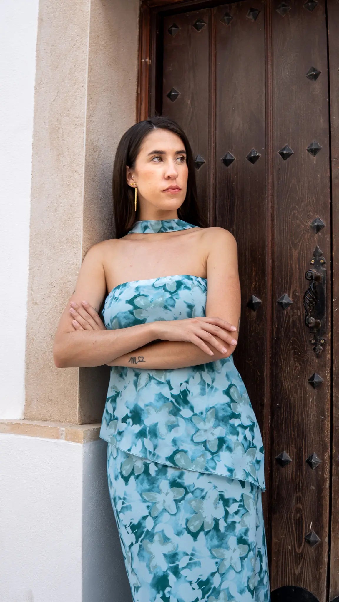 VESTIDO TÚNEZ VERDE AGUA