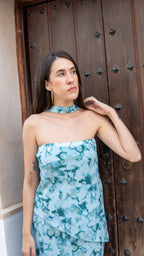 VESTIDO TÚNEZ VERDE AGUA
