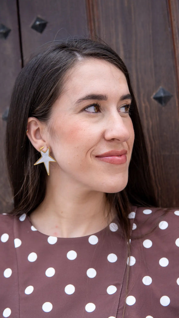 PENDIENTES ESTRELLA BLANCO