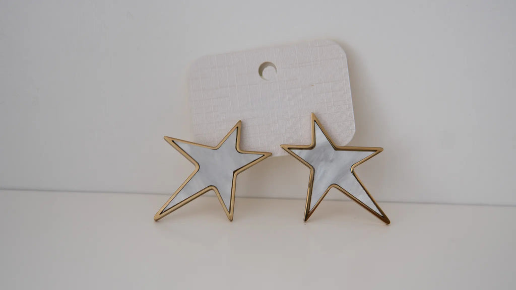 PENDIENTES ESTRELLA BLANCO