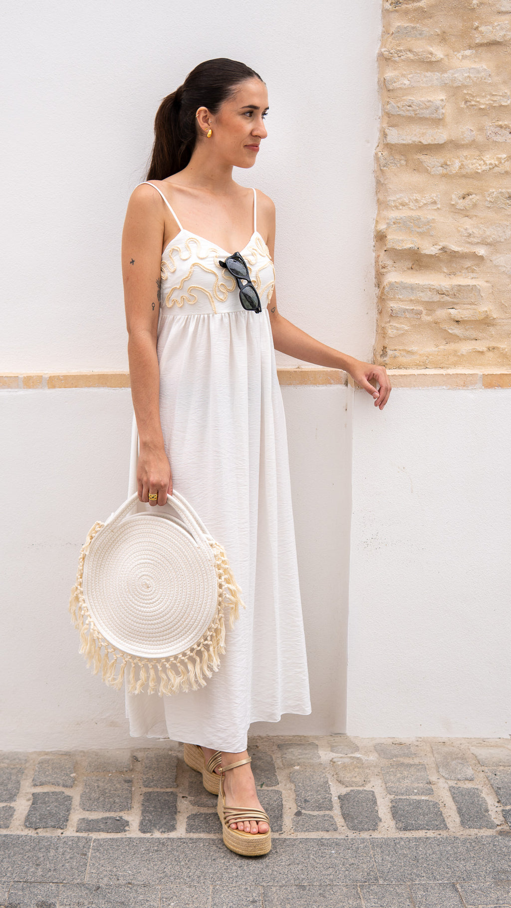 VESTIDO BOLONIA BLANCO ROTO