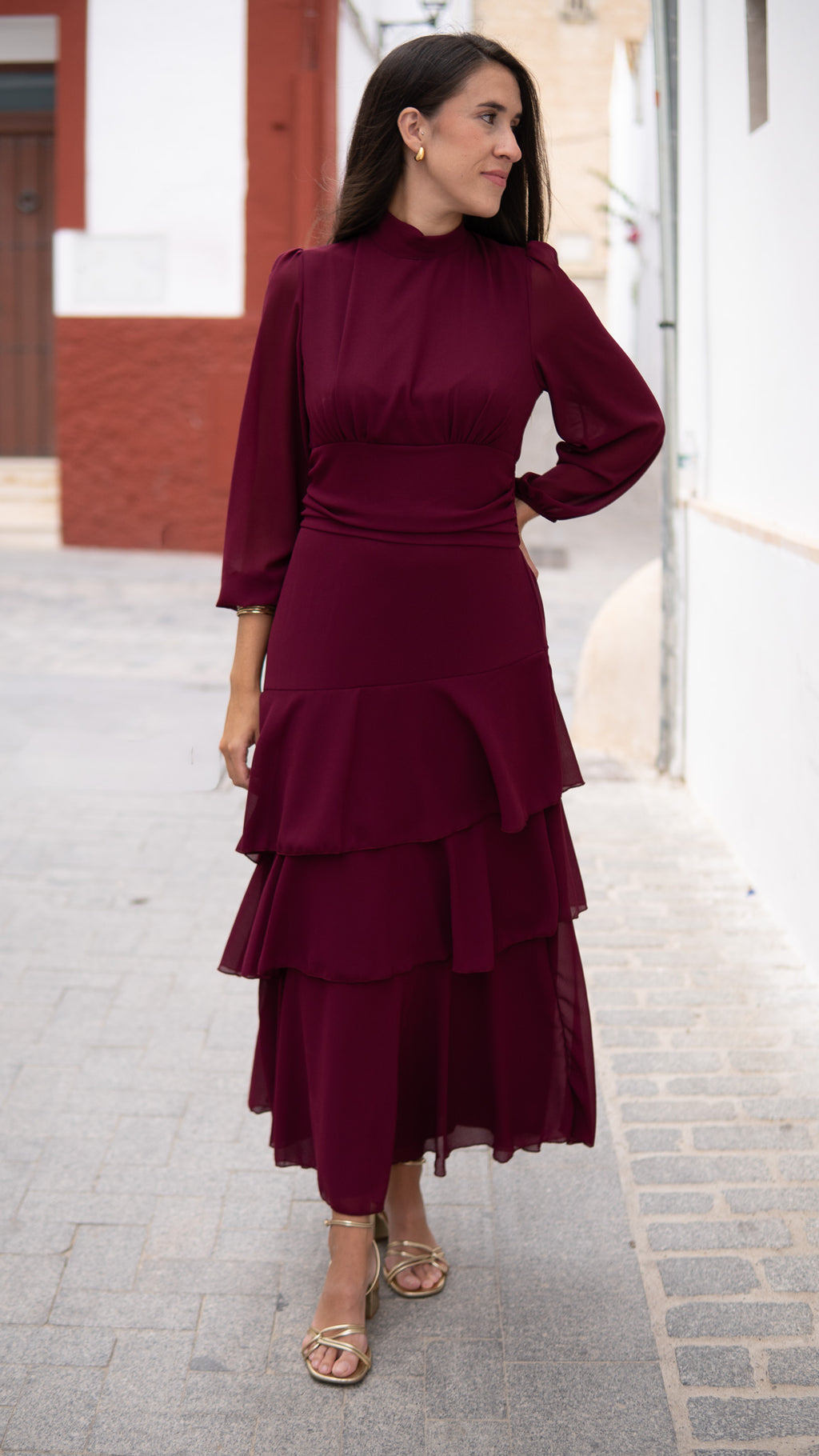 VESTIDO ALANA BURDEOS
