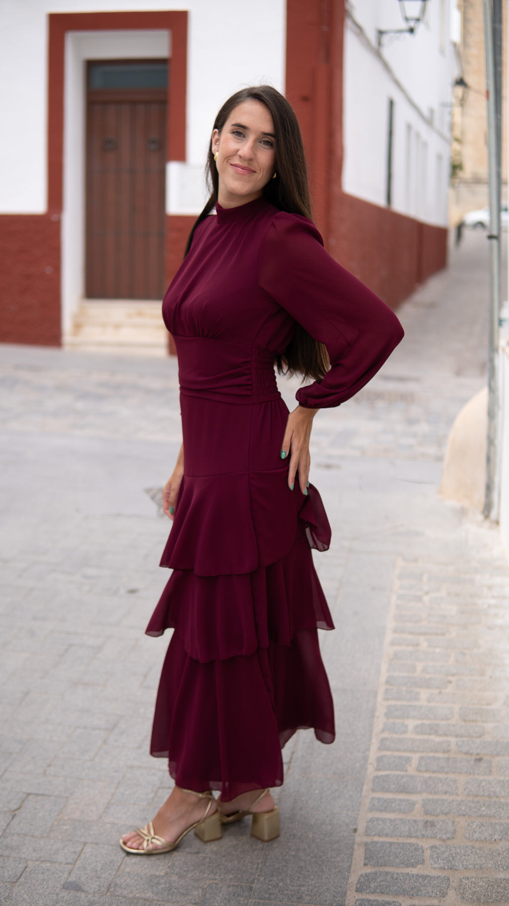 VESTIDO ALANA BURDEOS