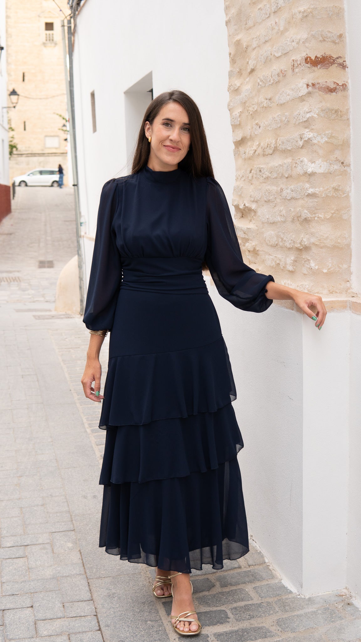 VESTIDO ALANA AZUL MARINO