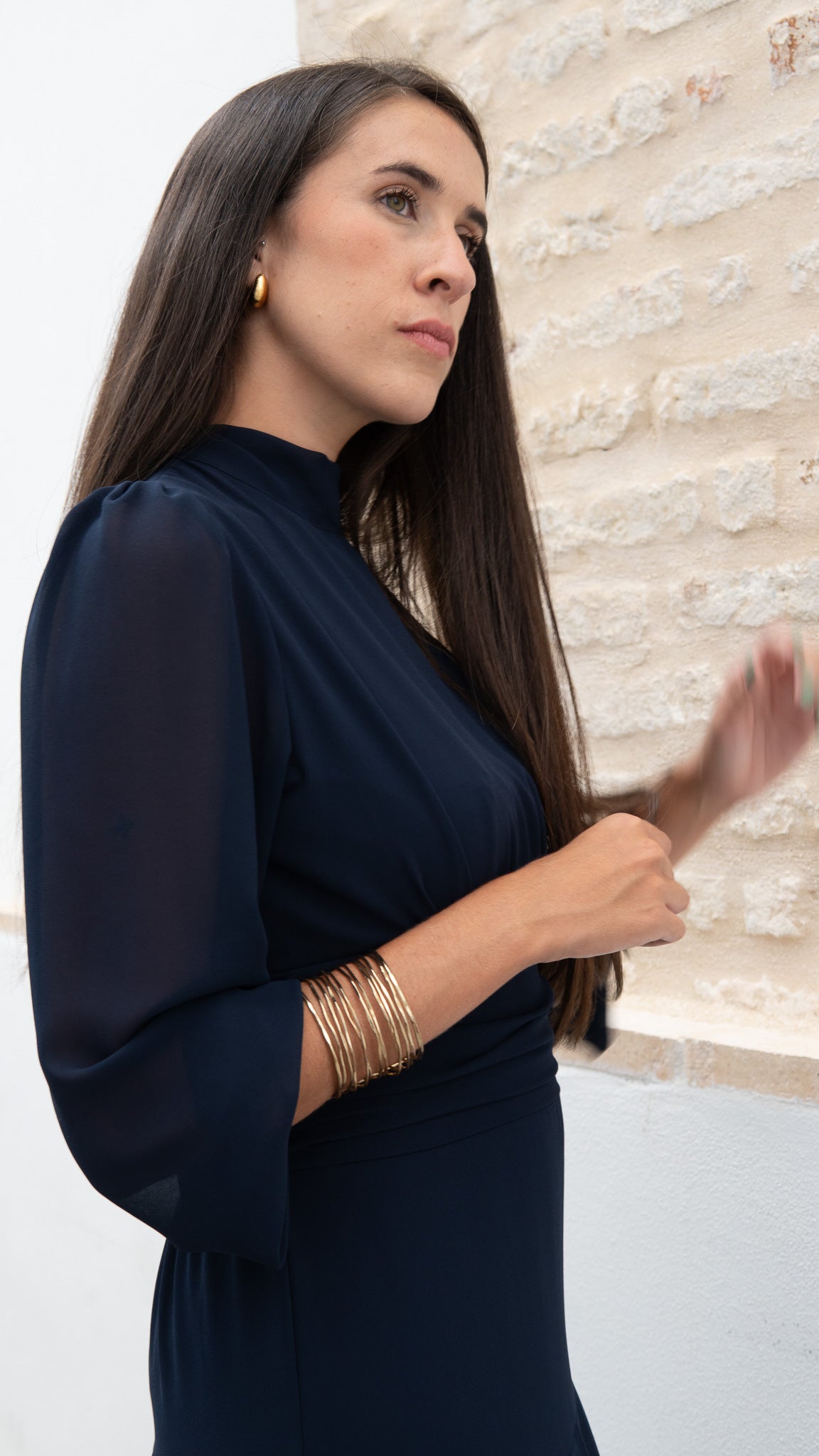 VESTIDO ALANA AZUL MARINO