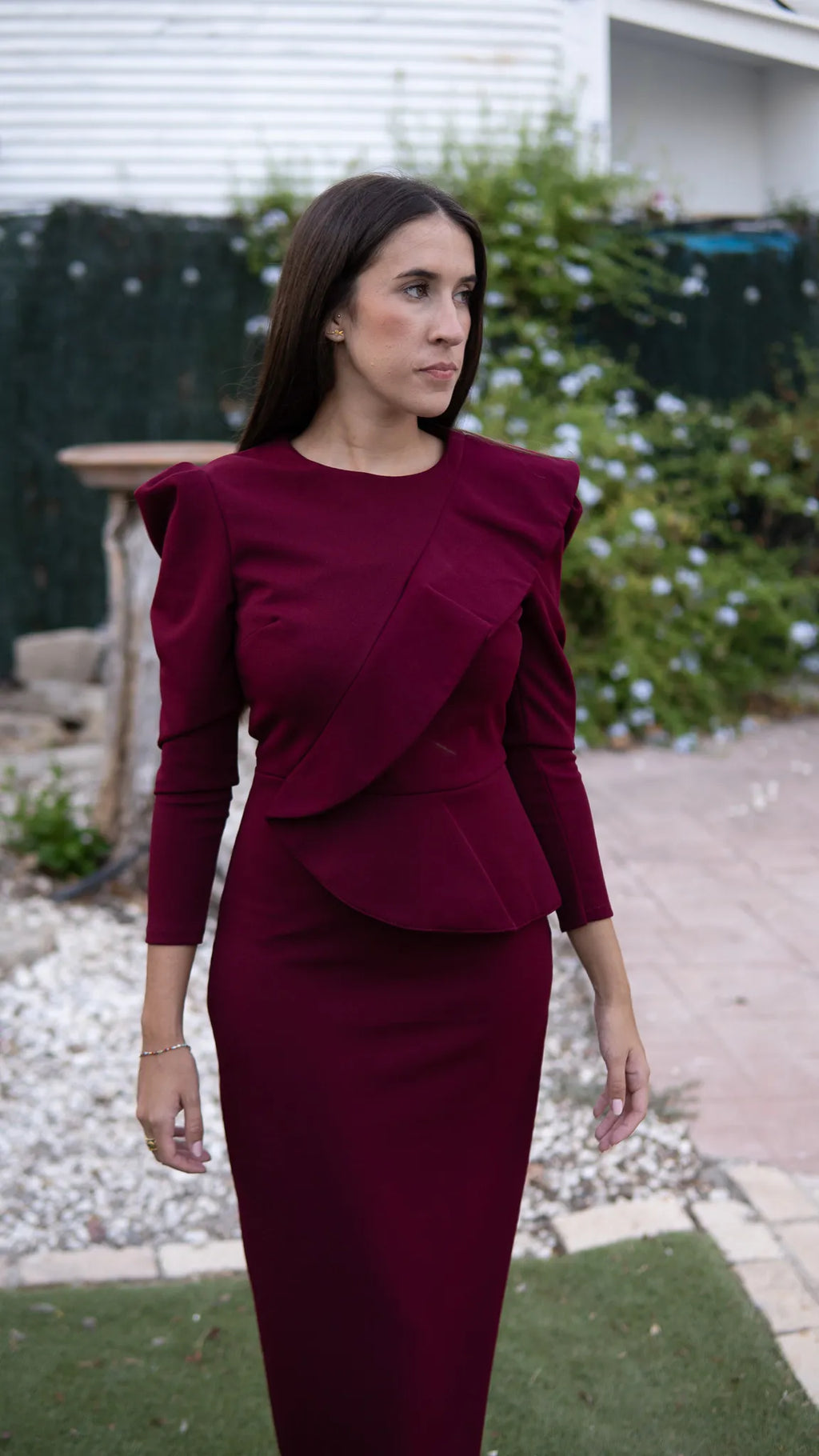 VESTIDO MARA BURDEOS