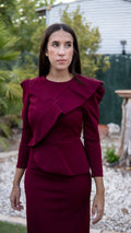 VESTIDO MARA BURDEOS