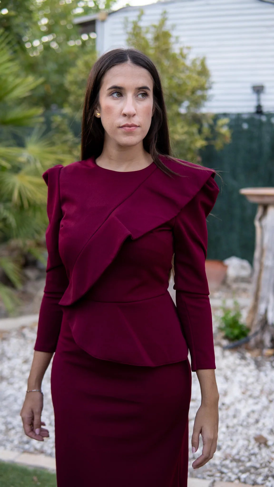 VESTIDO MARA BURDEOS