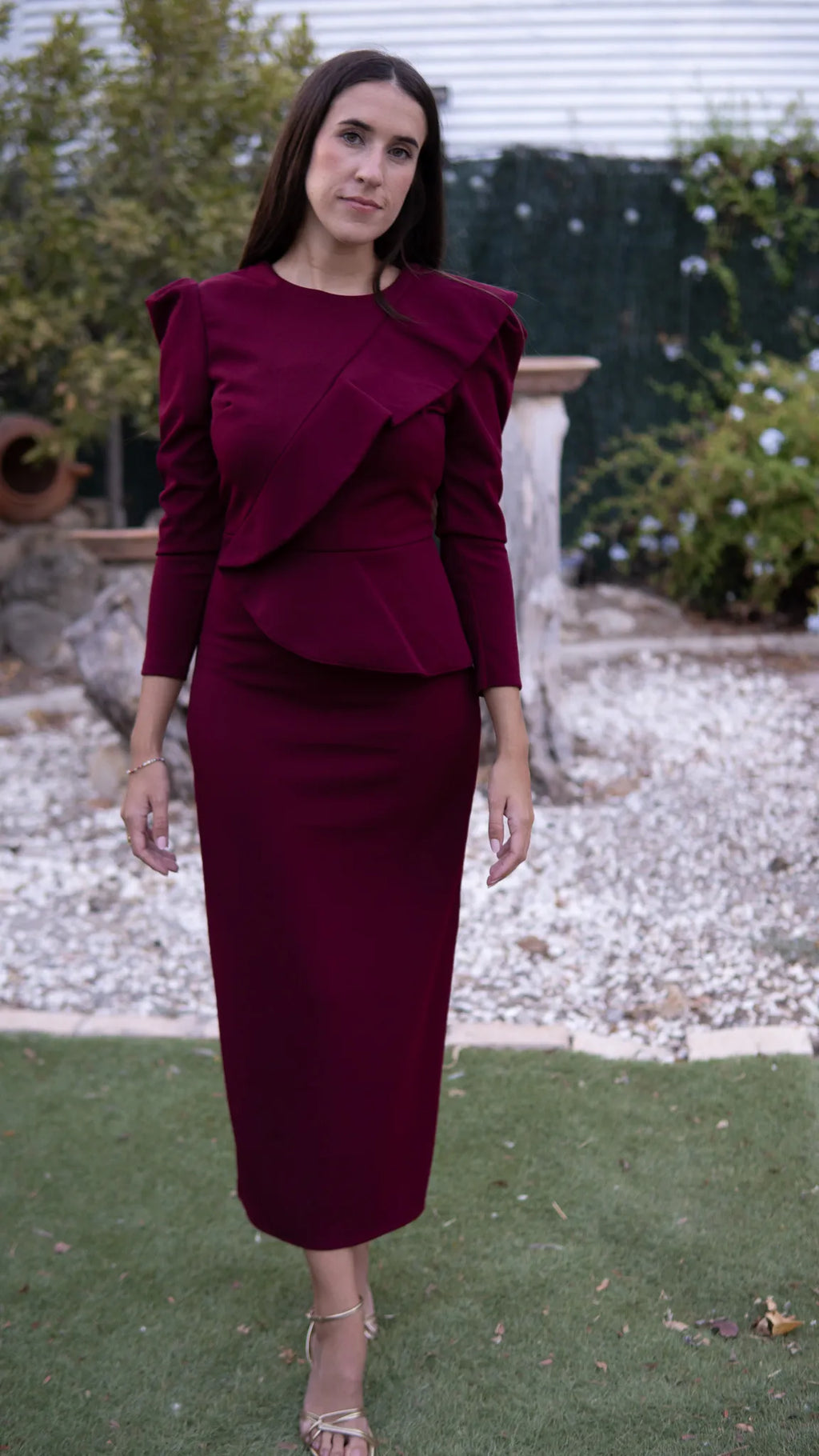 VESTIDO MARA BURDEOS