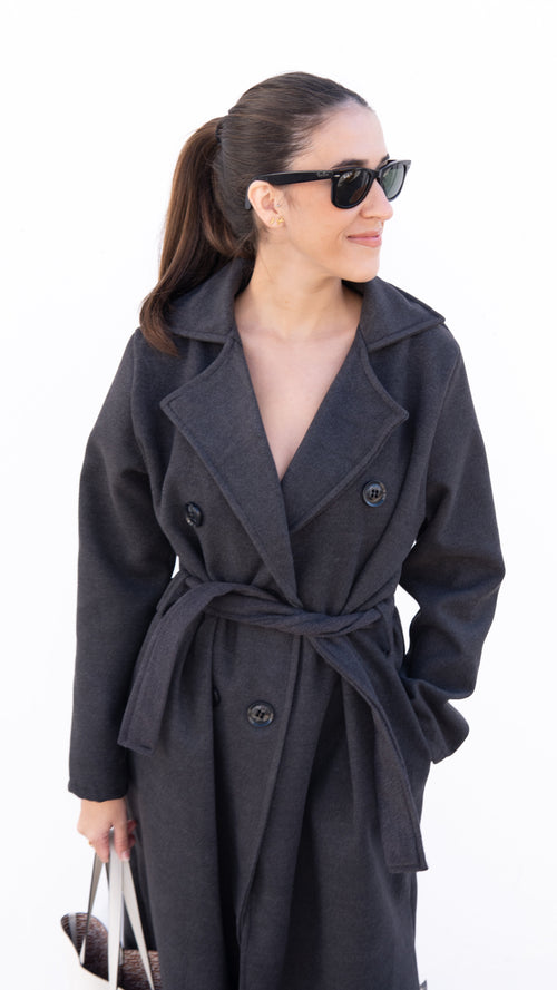 ABRIGO TRÉBOL GRIS OSCURO - LEMONÉ