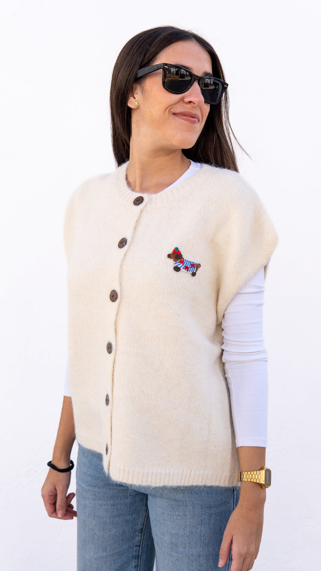 CHALECO GHANA CREMA - LEMONÉ