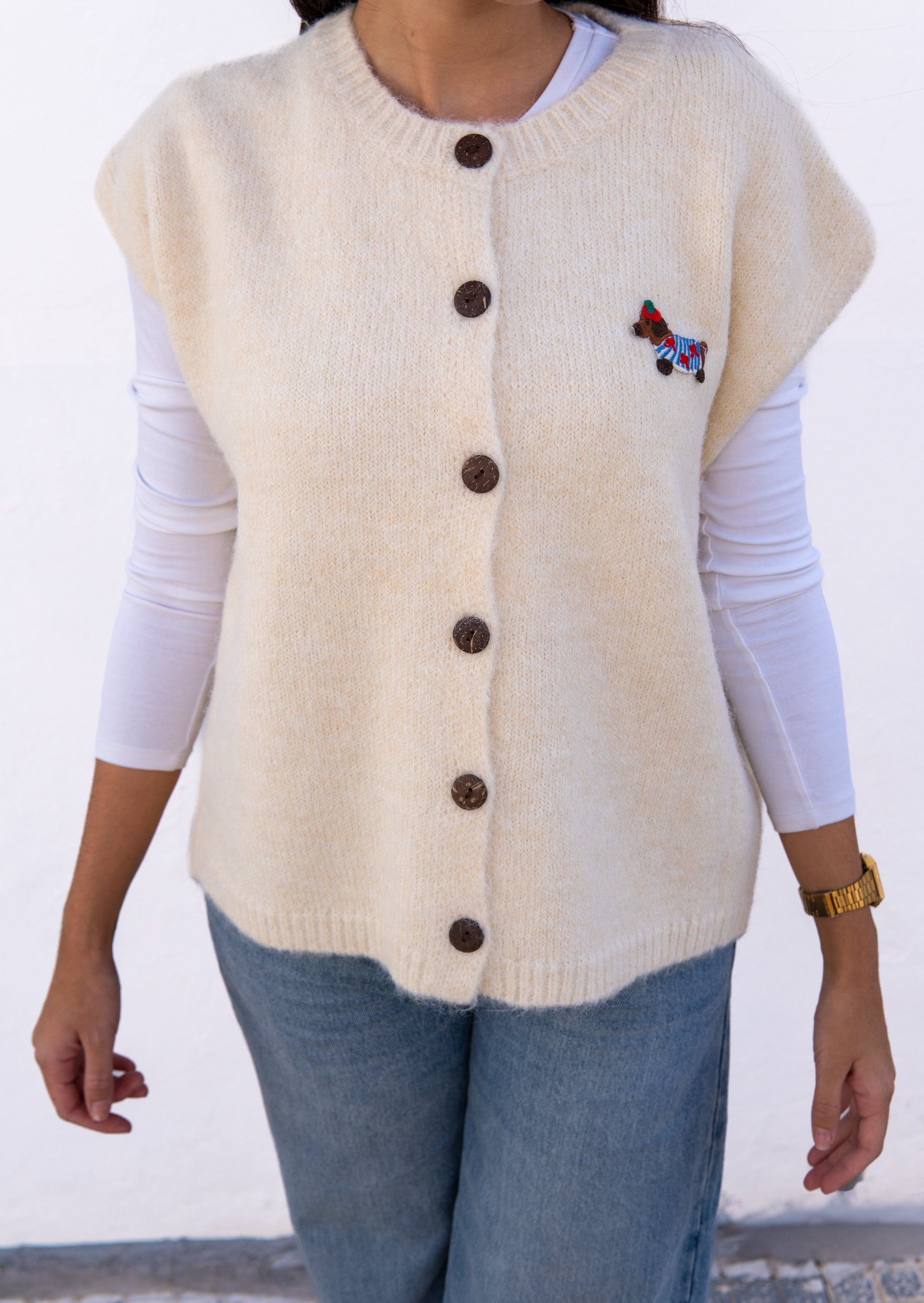 CHALECO GHANA CREMA - LEMONÉ