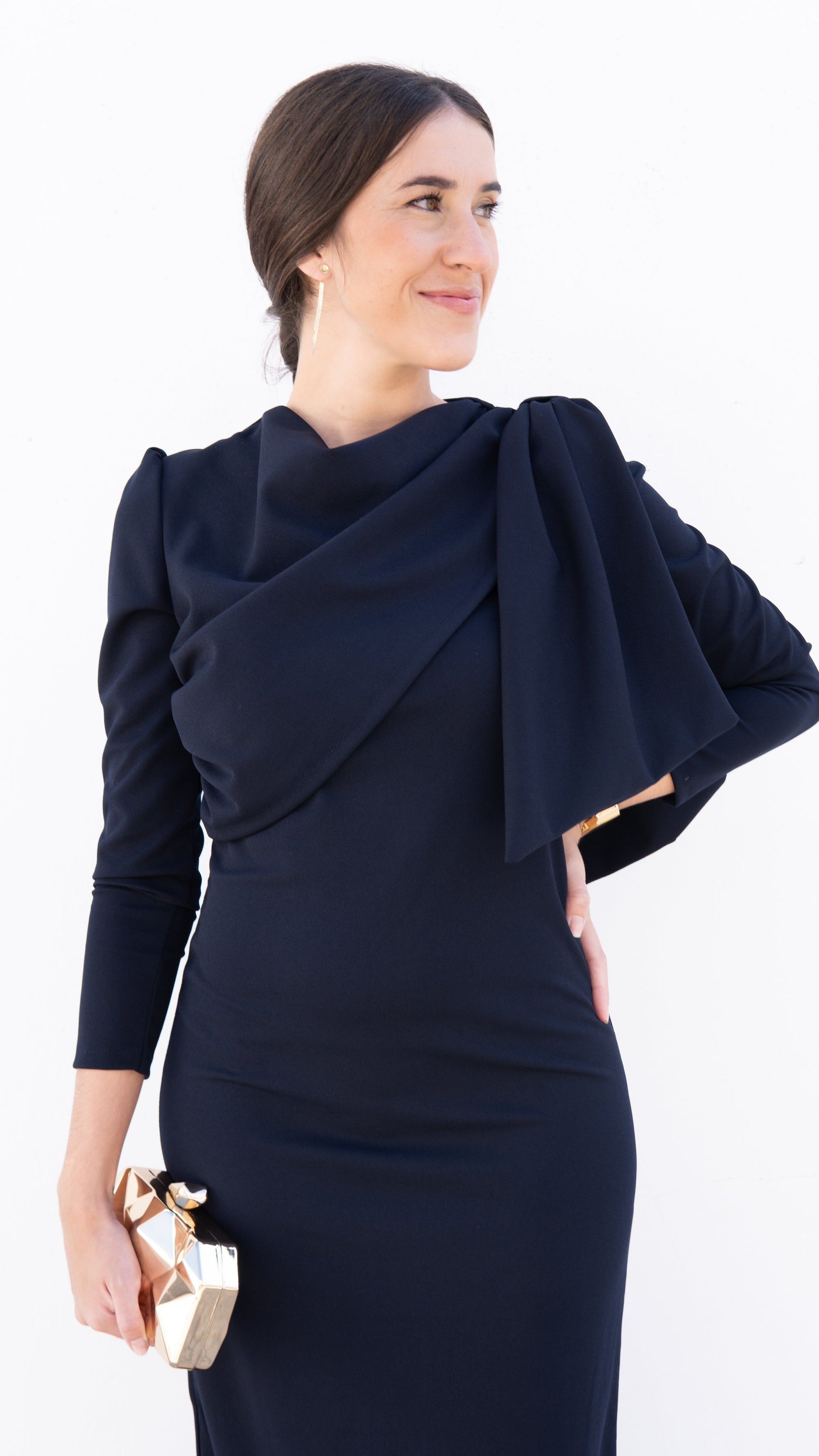 VESTIDO PRAGA AZUL MARINO - LEMONÉ