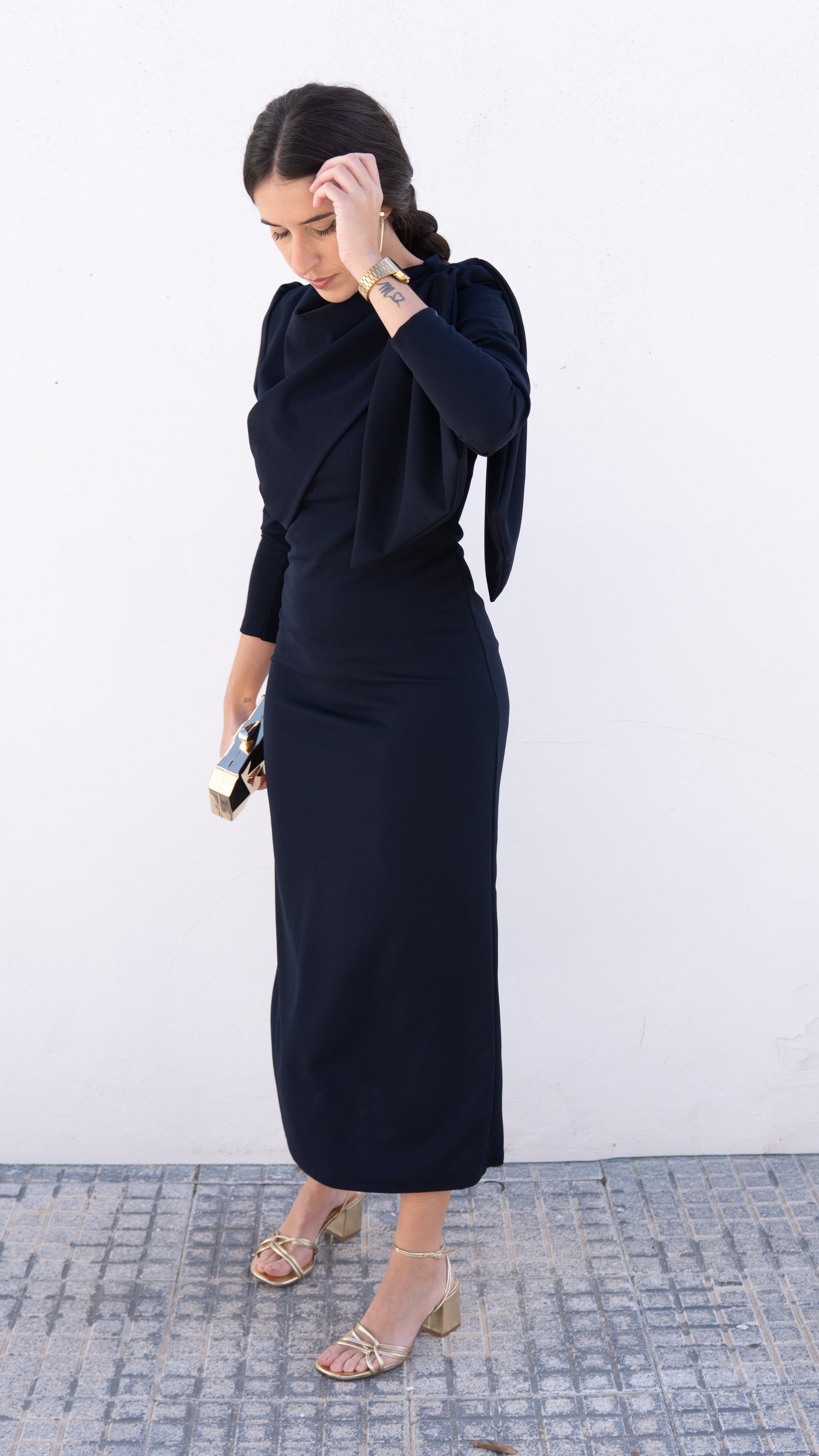 VESTIDO PRAGA AZUL MARINO - LEMONÉ