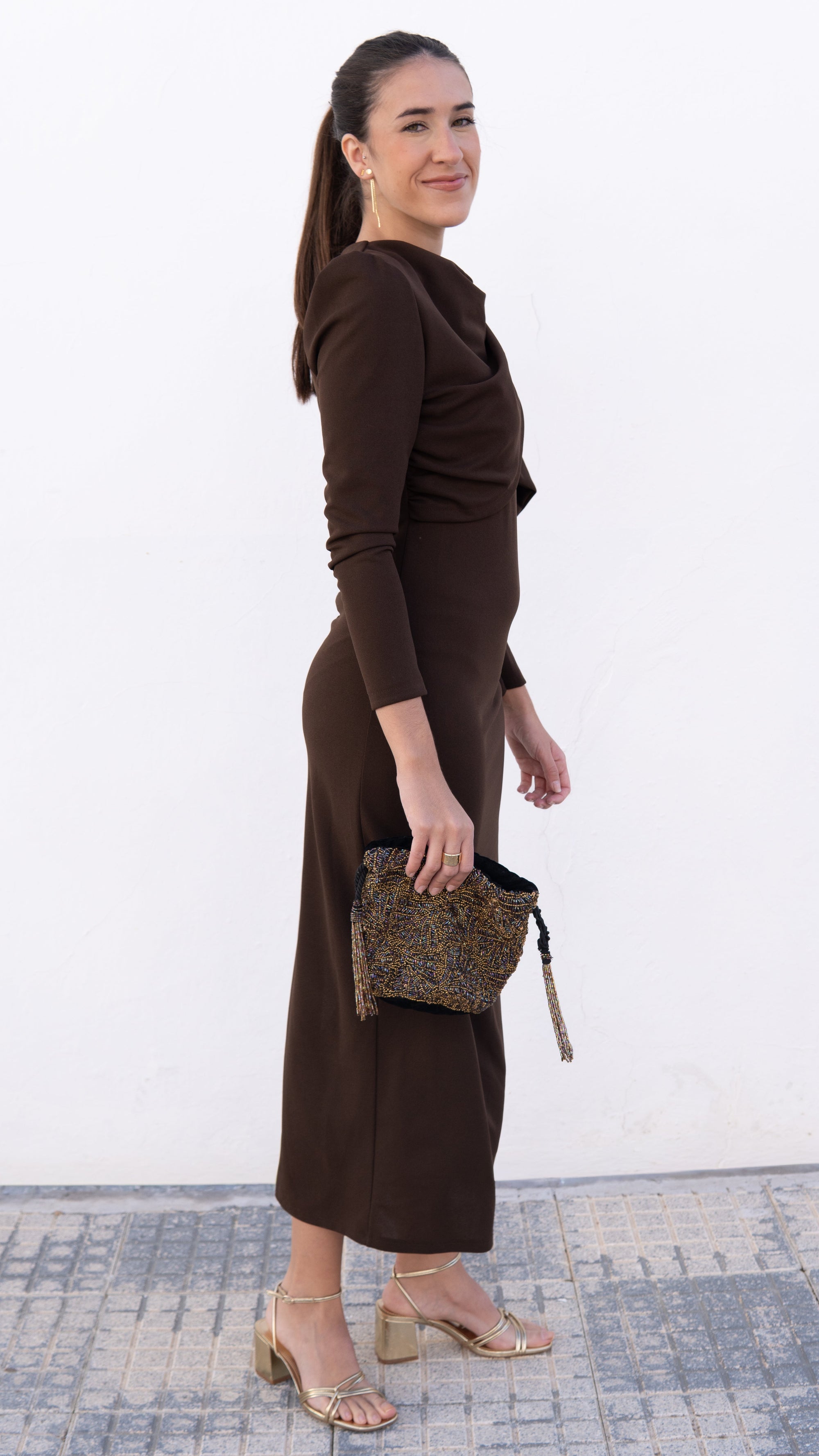 VESTIDO PRAGA MARRÓN - LEMONÉ