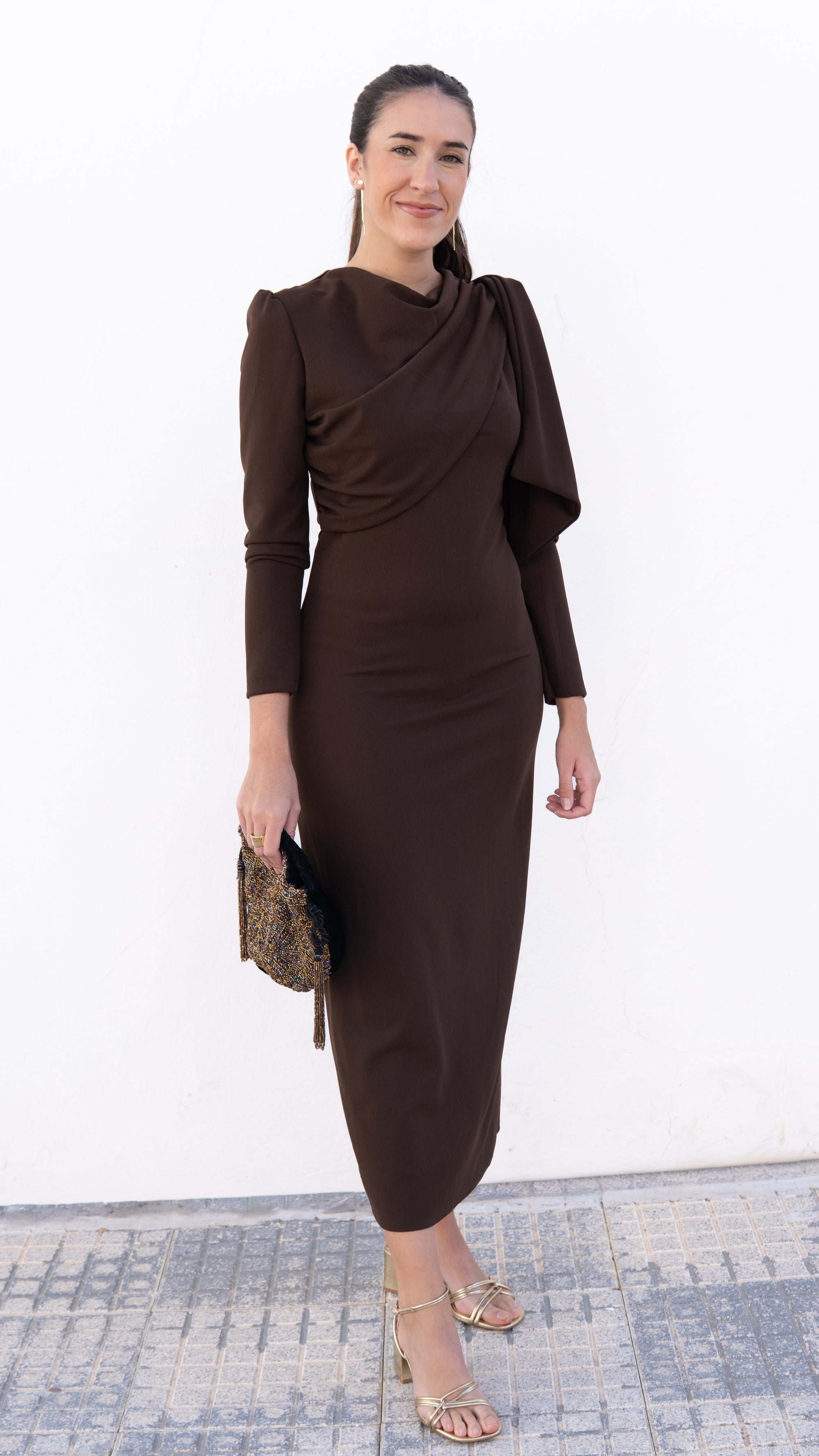 VESTIDO PRAGA MARRÓN - LEMONÉ