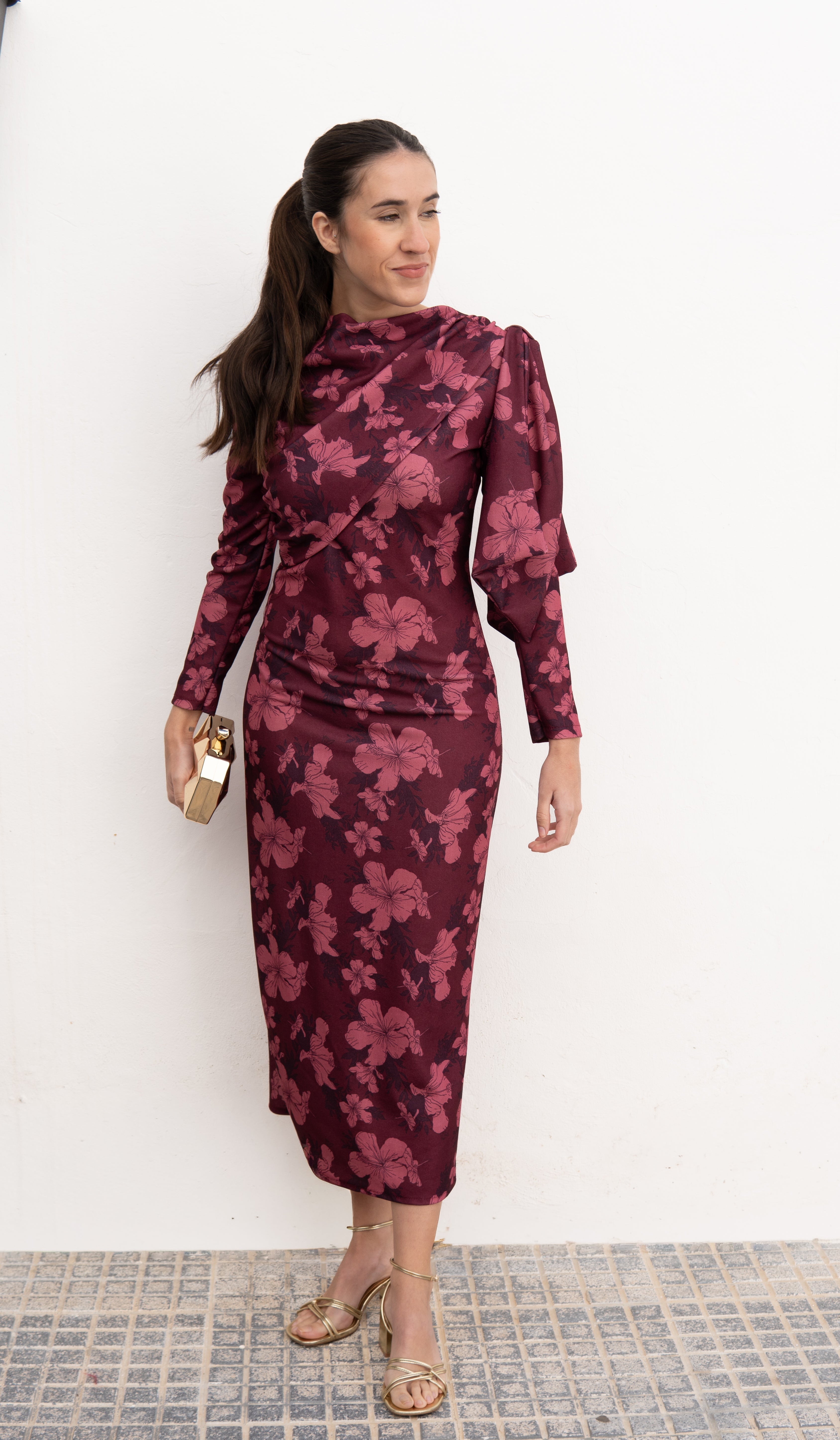 VESTIDO ROSAL BURDEOS - LEMONÉ