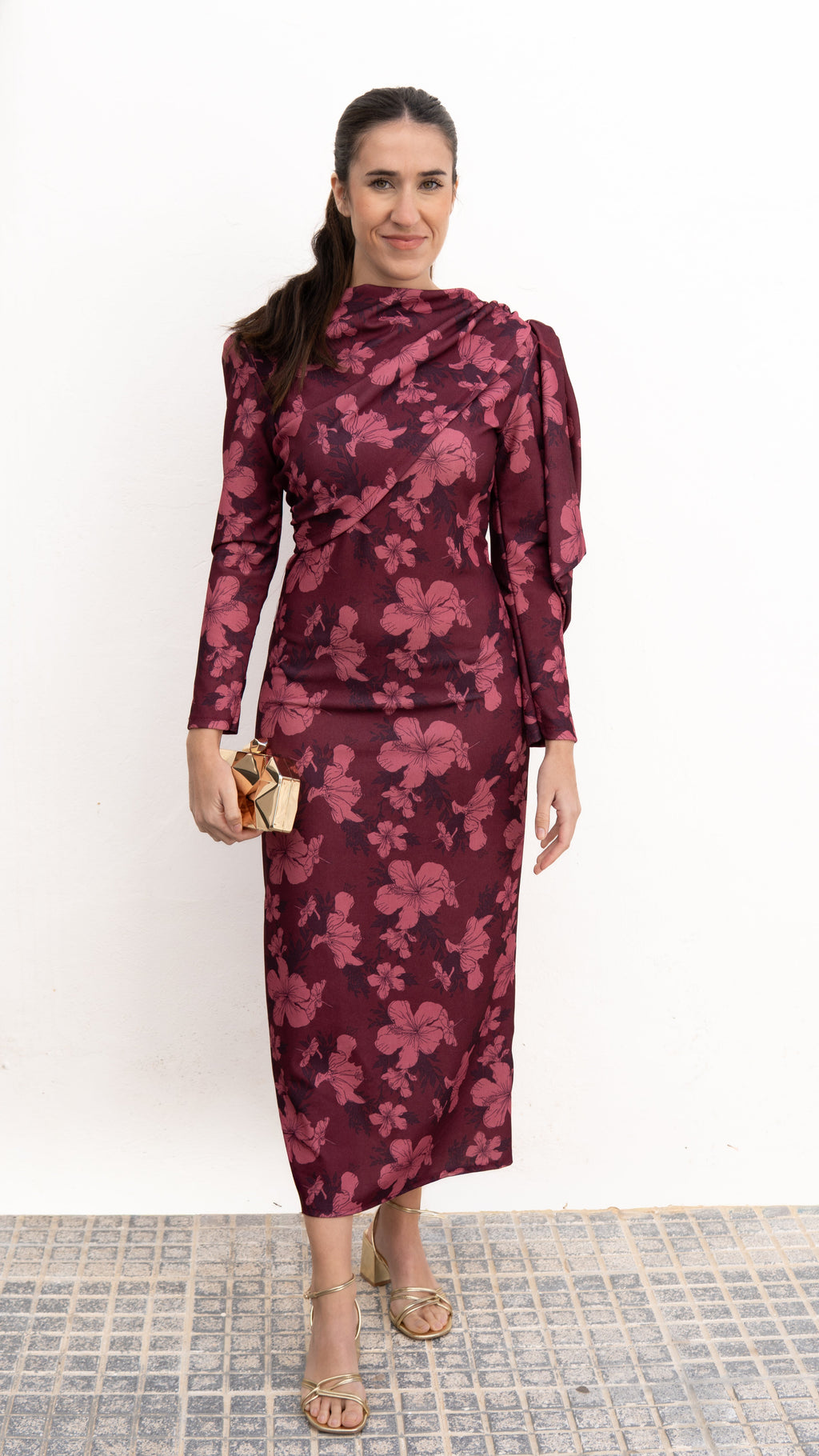 VESTIDO ROSAL BURDEOS - LEMONÉ