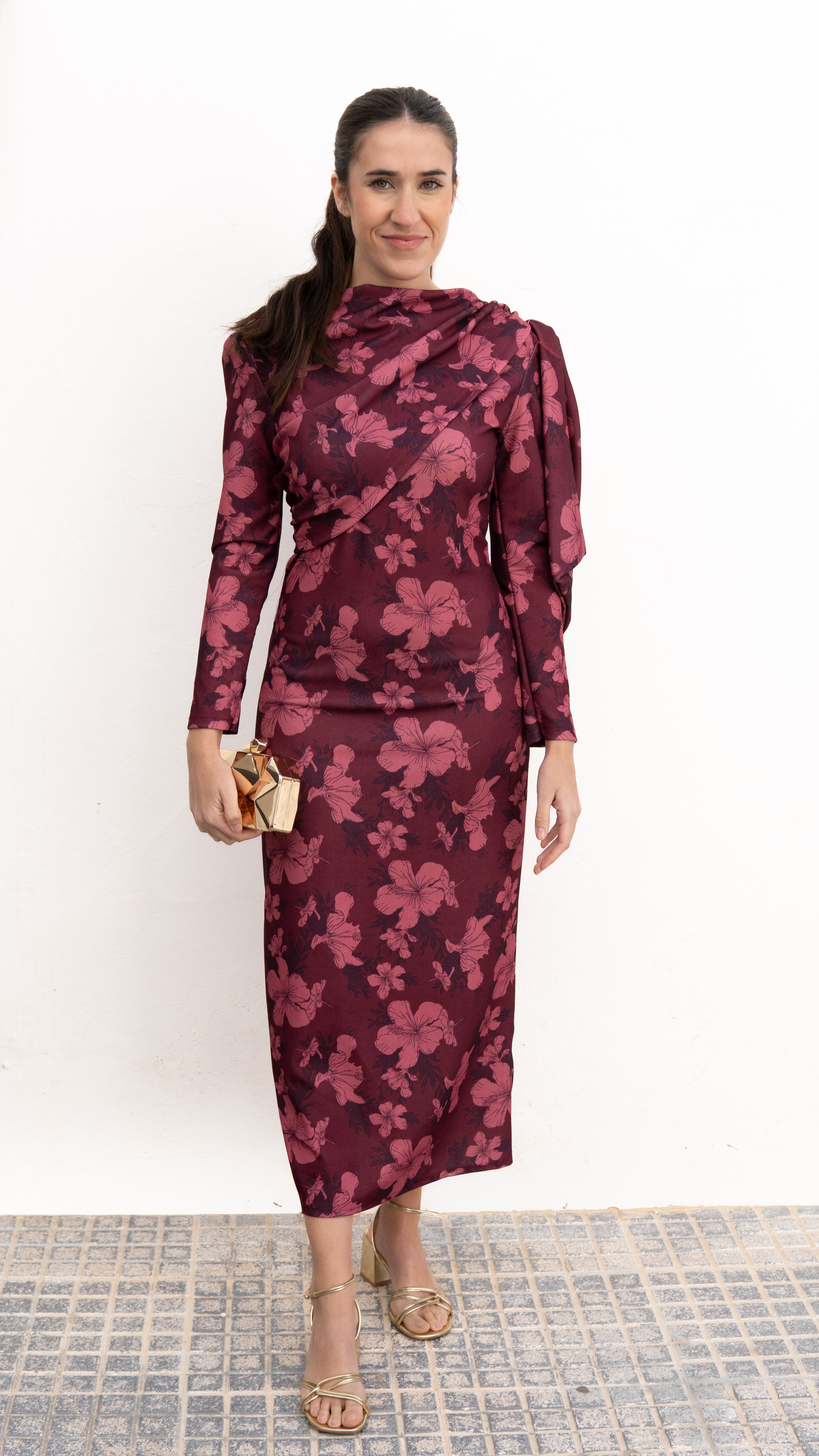 VESTIDO ROSAL BURDEOS - LEMONÉ