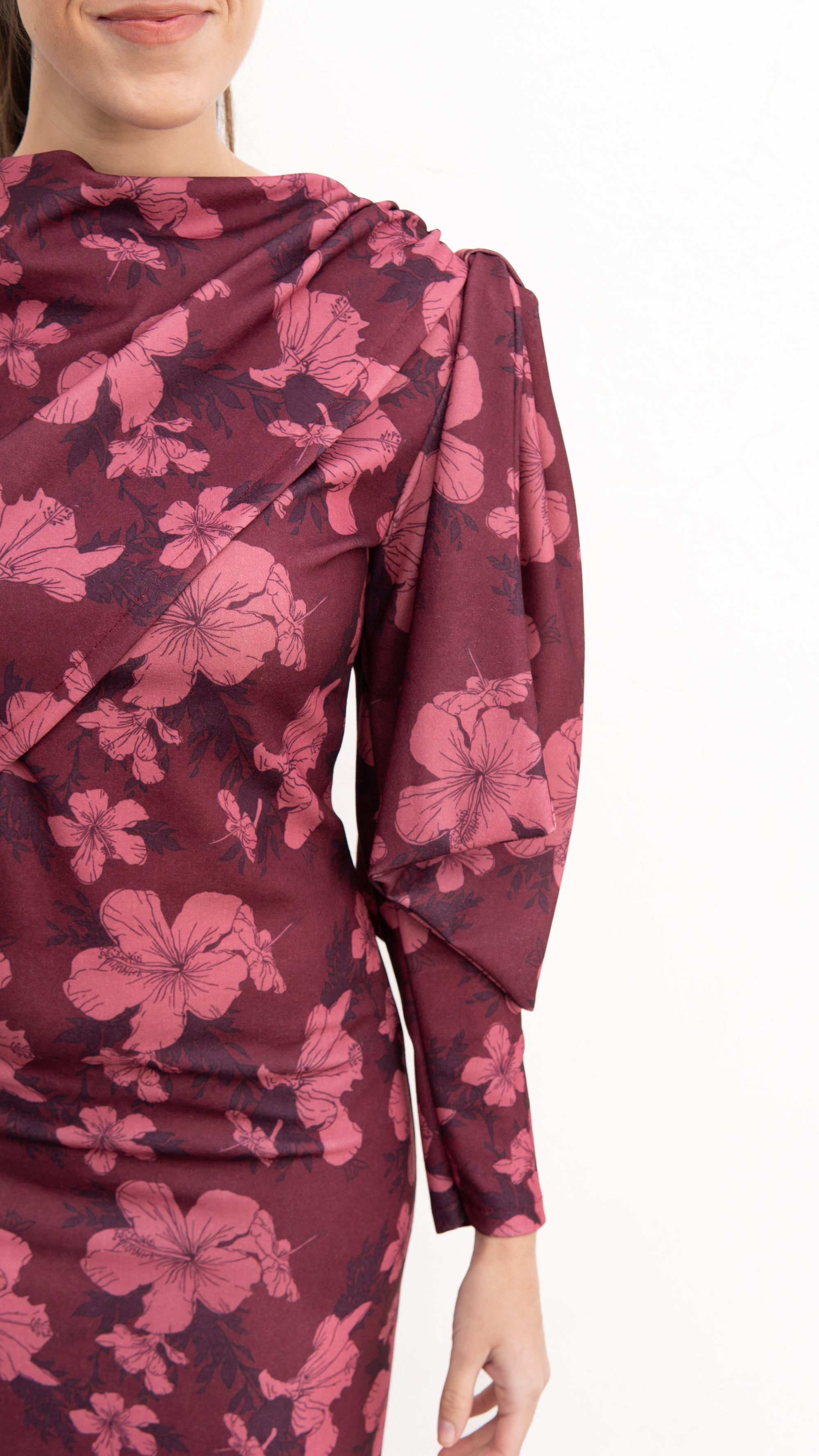 VESTIDO ROSAL BURDEOS - LEMONÉ