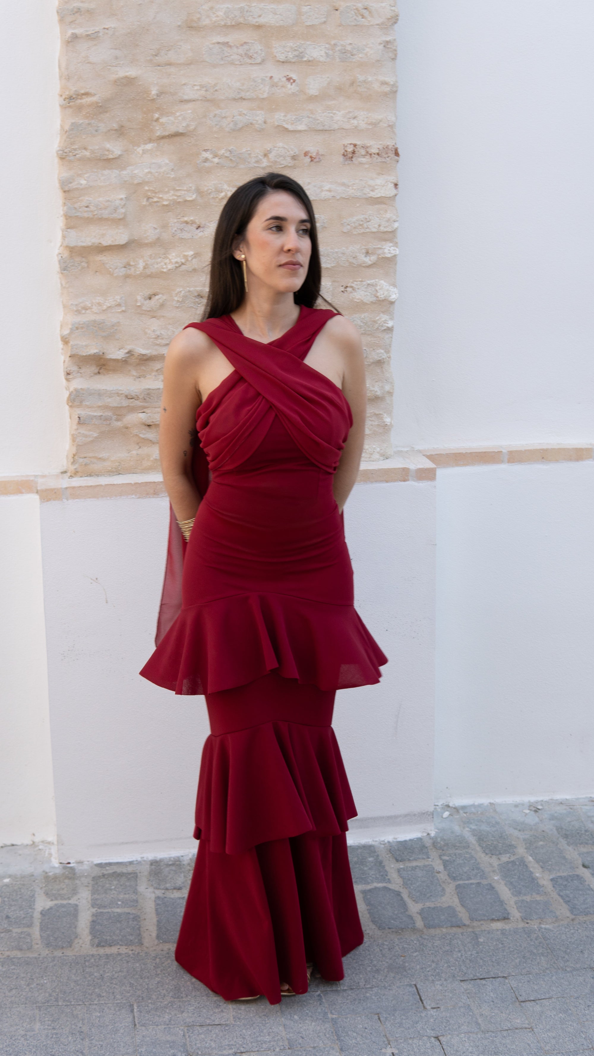 VESTIDO VOLANTES ROJO - LEMONÉ