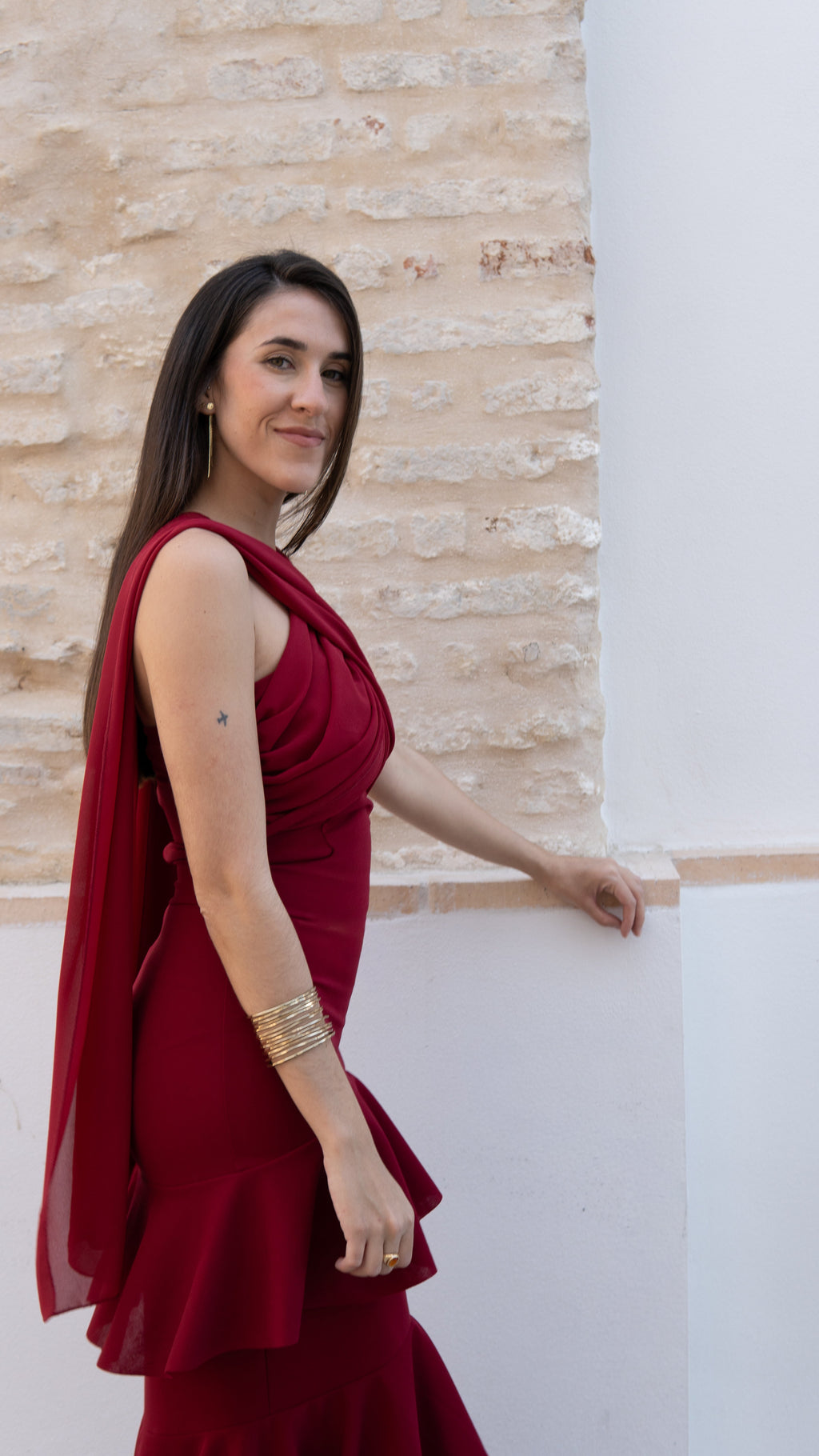 VESTIDO VOLANTES ROJO - LEMONÉ